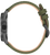 Herren-Armbanduhr seitlich mit schwarzem Gehäuse und grünem Textilarmband