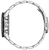 Herrenuhr Edelstahlgehäuse mit Krone und Drückern, seitliche Ansicht, Gliederarmband