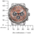 Herrenarmbanduhr mit braunem Chronograph-Zifferblatt, schwarzen Totalisatoren und silberner Lünette.