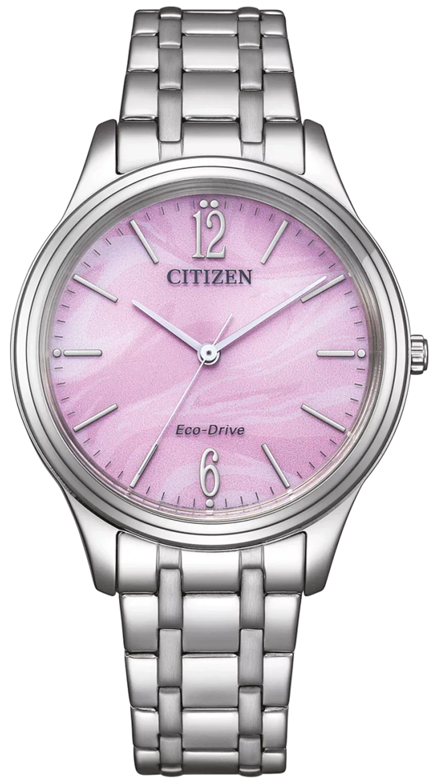 "Citizen EM0411-71X Orologio da donna • Eco-Drive a carica solare • Quadrante rosa"