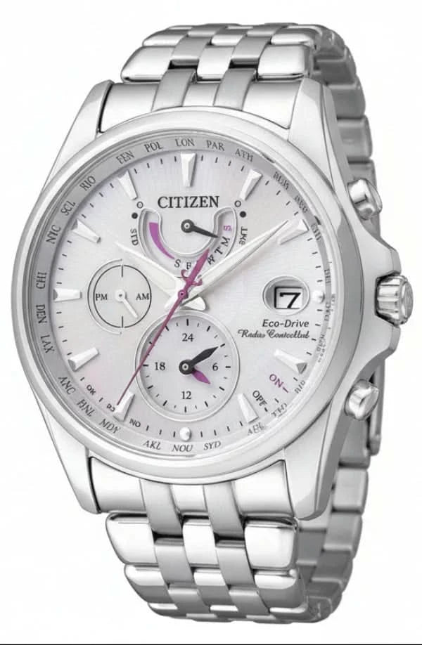 Orologio da donna in acciaio inossidabile con quadrante color argento e bracciale a maglie