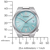 Orologio da uomo con cassa in acciaio inossidabile argentato, quadrante verde acqua e movimento automatico