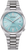Orologio da uomo con cinturino in acciaio inossidabile argentato e quadrante blu, automatico, vetro zaffiro