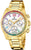 Orologio da donna Festina con bracciale in metallo color oro, quadrante bianco e lunetta arcobaleno, al quarzo