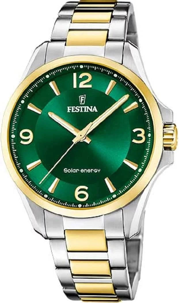 Orologio da uomo Festina Solar Energy F20657/3 • Solare • Bicolore
