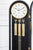 Base of grandfather clock with golden pendulum cups and black casing