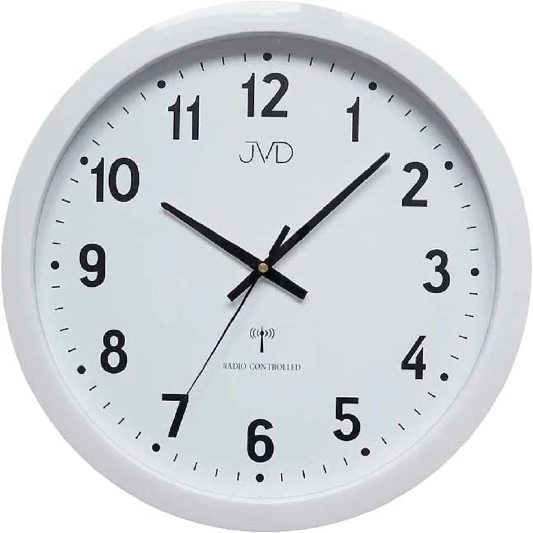Orologio da parete JVD 40 cm Ø plastica • Radiocontrollato • Design moderno