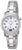 Orologio da donna con bracciale in acciaio inossidabile, quadrante rotondo bianco con piccolo display