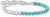 Bracciale in argento 925 con perline turchesi e maglie