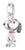 Charms in argento sterling 925 riciclato con motivo Snoopy e pavé, modello Thomas Sabo PEANUTS Connect: CC1310-691-11