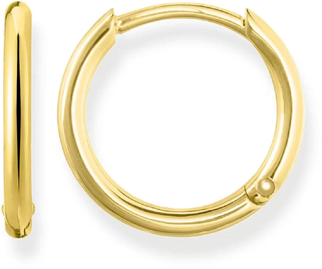 Orecchini a cerchio in oro piccoli - placcatura in oro giallo 750