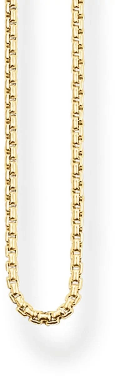 Venezianerkette aus gelbvergoldetem Gold mit feiner Gliederkette, Kettenverschluss nicht sichtbar