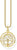 Collana placcata oro con ciondolo rotondo a forma di albero, catena color oro