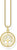 Collana placcata oro con ciondolo rotondo e motivo ad albero, catena a maglie color oro