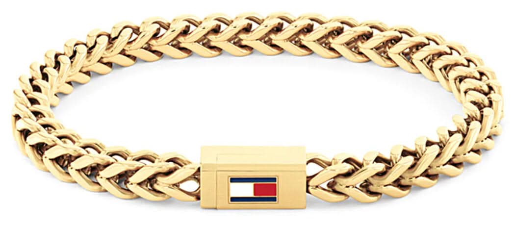 Bracciale da uomo in acciaio inossidabile intrecciato color oro - Tommy Hilfiger Modello: 2790648