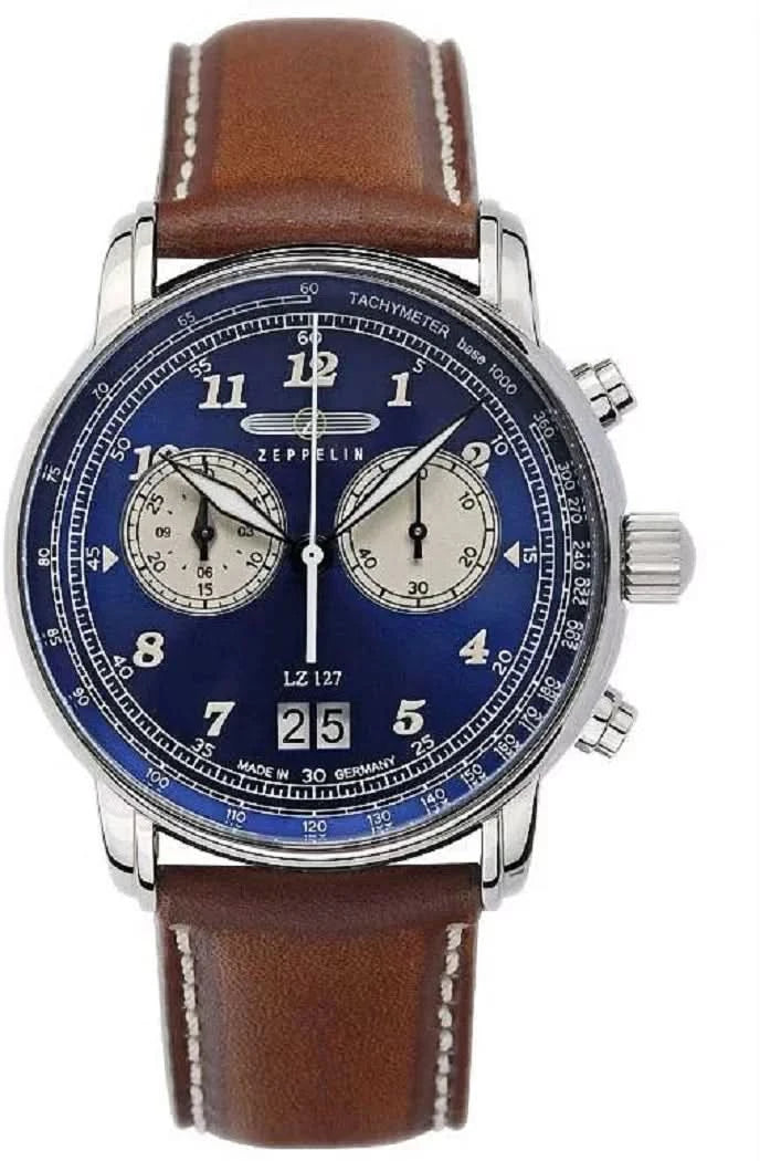 Orologio da uomo Zeppelin LZ 127 Graf Zeppelin 8684-3 • Made in Germany • Cronografo