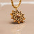 Collana in acciaio inossidabile - Girasole - Anima in legno Modello: 9010631025281