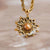 Collana in acciaio inossidabile - Girasole - Anima in legno Modello: 9010631025281