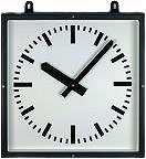 Orologio da parete GER-Technik 40x40 cm in acciaio inox • Radiocontrollato • Robusta cassa in metallo