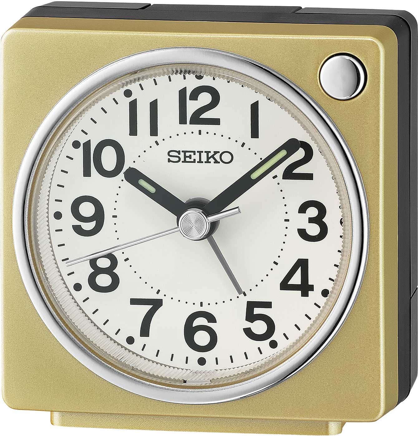 Sveglia compatta Seiko 6,4 cm A, 6,6 cm L, 3,6 cm P Plastica • Movimento al quarzo silenzioso • Lancette luminescenti per una buona leggibilità al buio