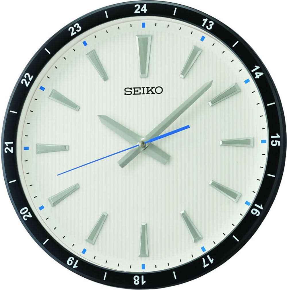 Orologio da parete Seiko 35x35x4,5 cm in plastica • Movimento al quarzo silenzioso • Design moderno