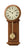Orologio da parete in legno con pendolo, numeri romani e quadrante color crema