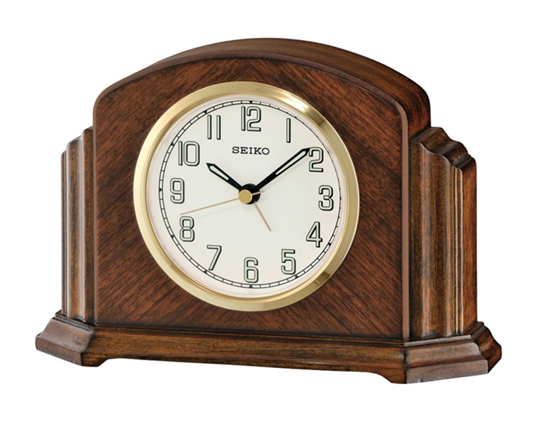 Orologio da tavolo Seiko 12,7x18,3x5,1 cm Legno • Movimento al quarzo • Con funzione sveglia