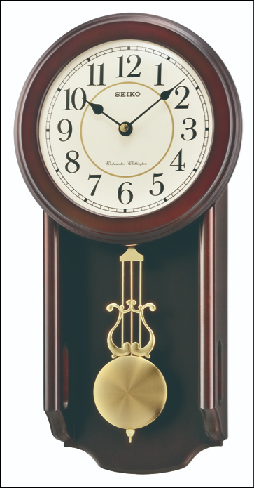 Orologio da parete Seiko 42x21x8,6 cm Legno • Melodia Westminster • Spegnimento automatico rintocchi
