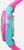 Orologio per bambini con cinturino in silicone rosa e cassa turchese, pulsante di comando laterale
