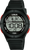 Orologio digitale Lorus da uomo: quadrante nero con cinturino in caucciù, pulsanti rossi
