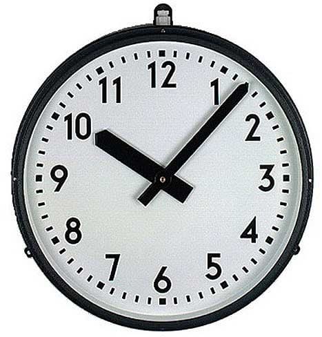 Orologio da parete GER-Technik 50 cm Ø in acciaio inox • Radiocontrollato • Robusto per esterni