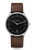 Sternglas Naos Quarz 38mm Armbanduhr Schwarz • Bauhaus-Design • Deutsches Quarzwerk