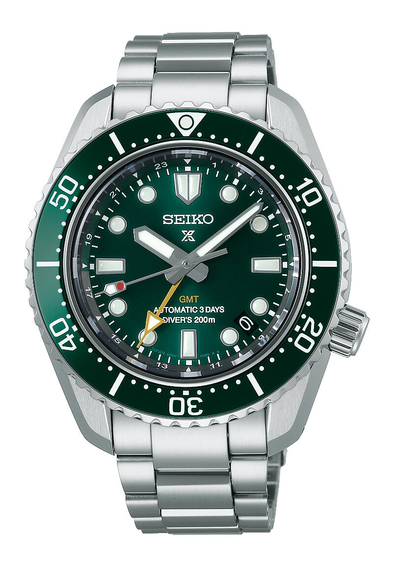 Seiko Prospex SPB381J1 Herrenuhr Grün • Automatik-GMT-Werk 6R54 • 200 m Wasserdicht