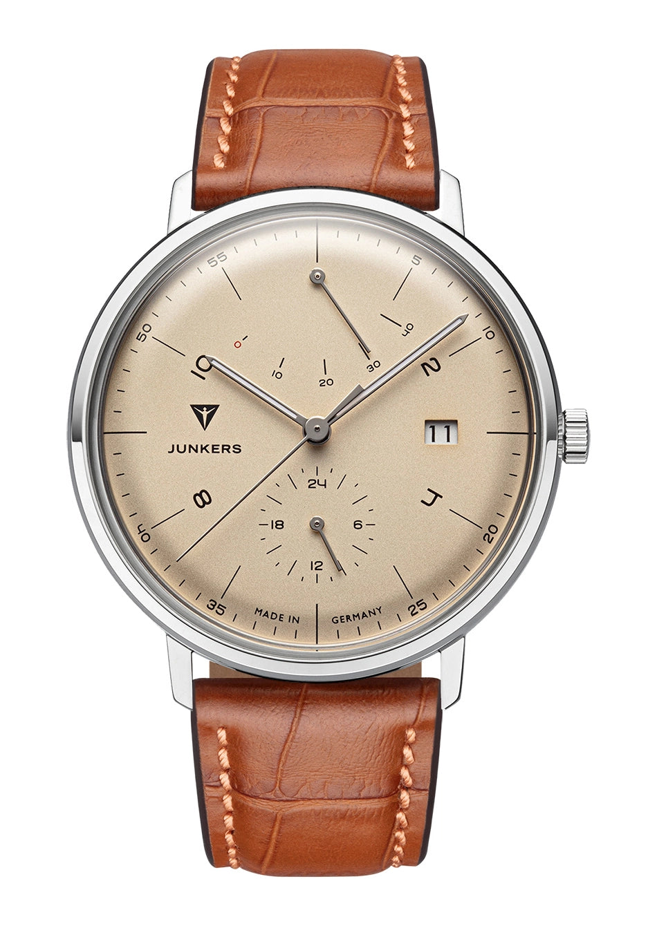 Junkers Bauhaus 910.01 Herren Automatikuhr • Hesalit-Glas • Sichtboden