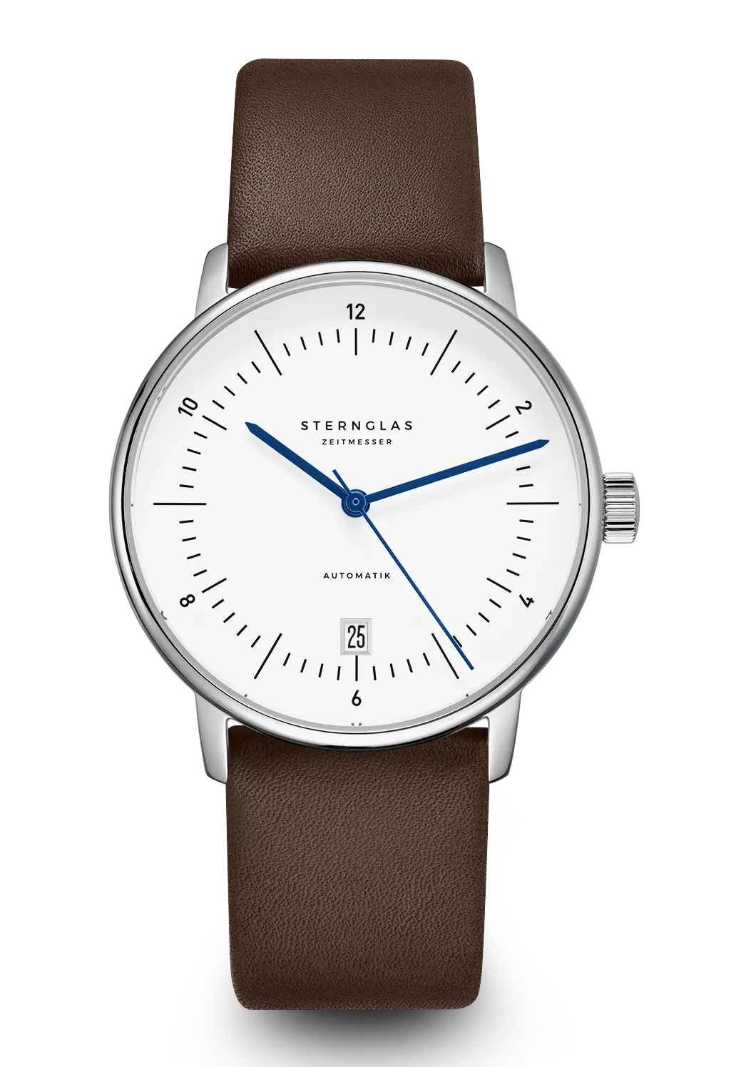 Sternglas Naos Automatik 38mm Herren Weiß • Automatikwerk • Bauhaus-Design
