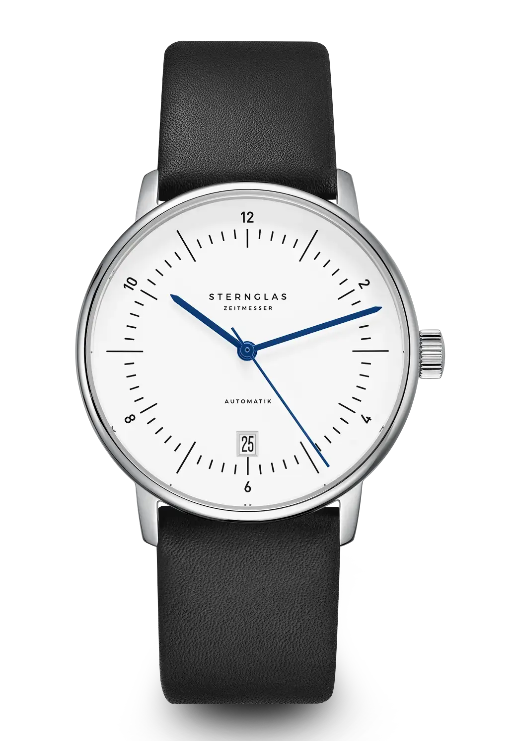 Sternglas Naos Automatik 38mm Herren Weiß • Automatikwerk • Minimalistisches Bauhaus-Design