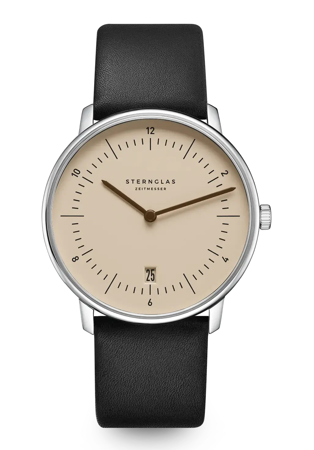 Sternglas Naos S01-NQ-07 Unisex Armbanduhr Sandbraun • Bauhausdesign • Quarzwerk