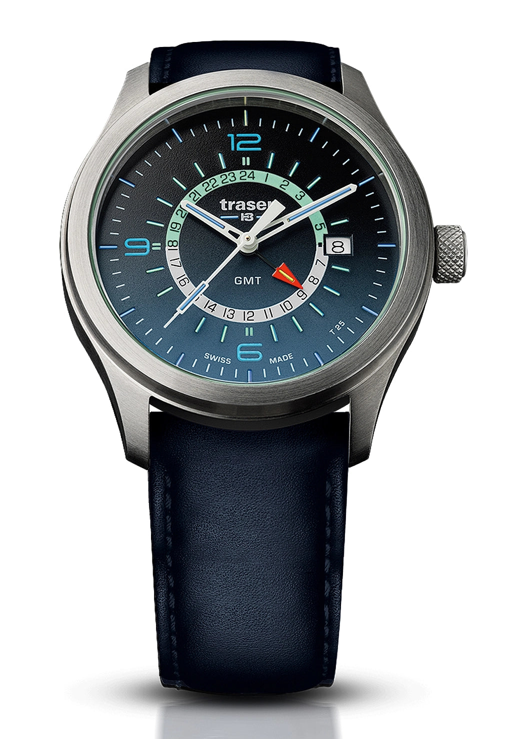 Traser Aurora GMT Herren • Zweite Zeitzone (GMT) • Tritium-Leuchtmasse