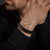Bracciale in pelle nera spessa 15 mm con chiusura in acciaio inossidabile nero - Rebel&Rose Modello: RR-M0033-B-M