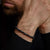 Bracciale in pietra naturale nera da 6 mm con chiusura in acciaio inossidabile nero - Rebel&Rose Modello: RR-60088-B-M