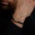 Bracciale in pelle nera spessa 7 mm con chiusura in argento - Rebel&Rose Modello: RR-L0139-S-M