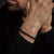 Bracciale in pietra naturale nera da 6 mm con chiusura in acciaio inossidabile nero - Rebel&Rose Modello: RR-60089-B-M