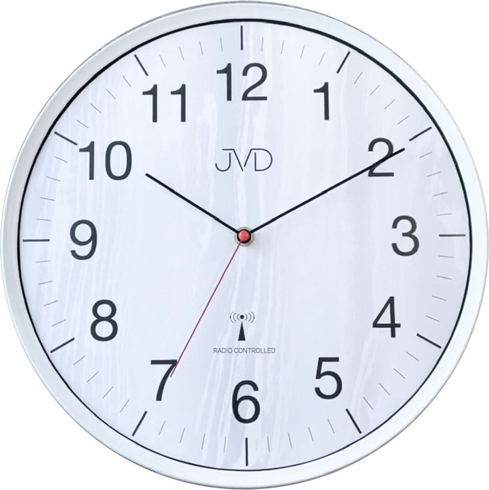 Orologio da parete JVD 33x33x3,5 cm Metallo • Radiocontrollato • Numeri arabi