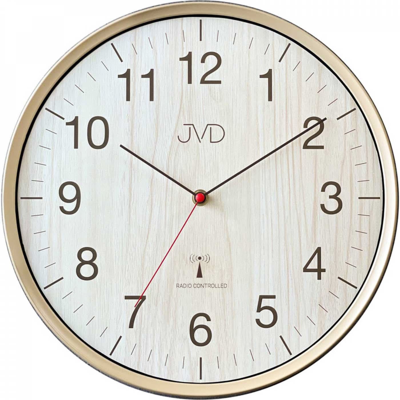 Orologio da parete JVD 33x33x3,5 cm plastica • Radiocontrollato • Design moderno