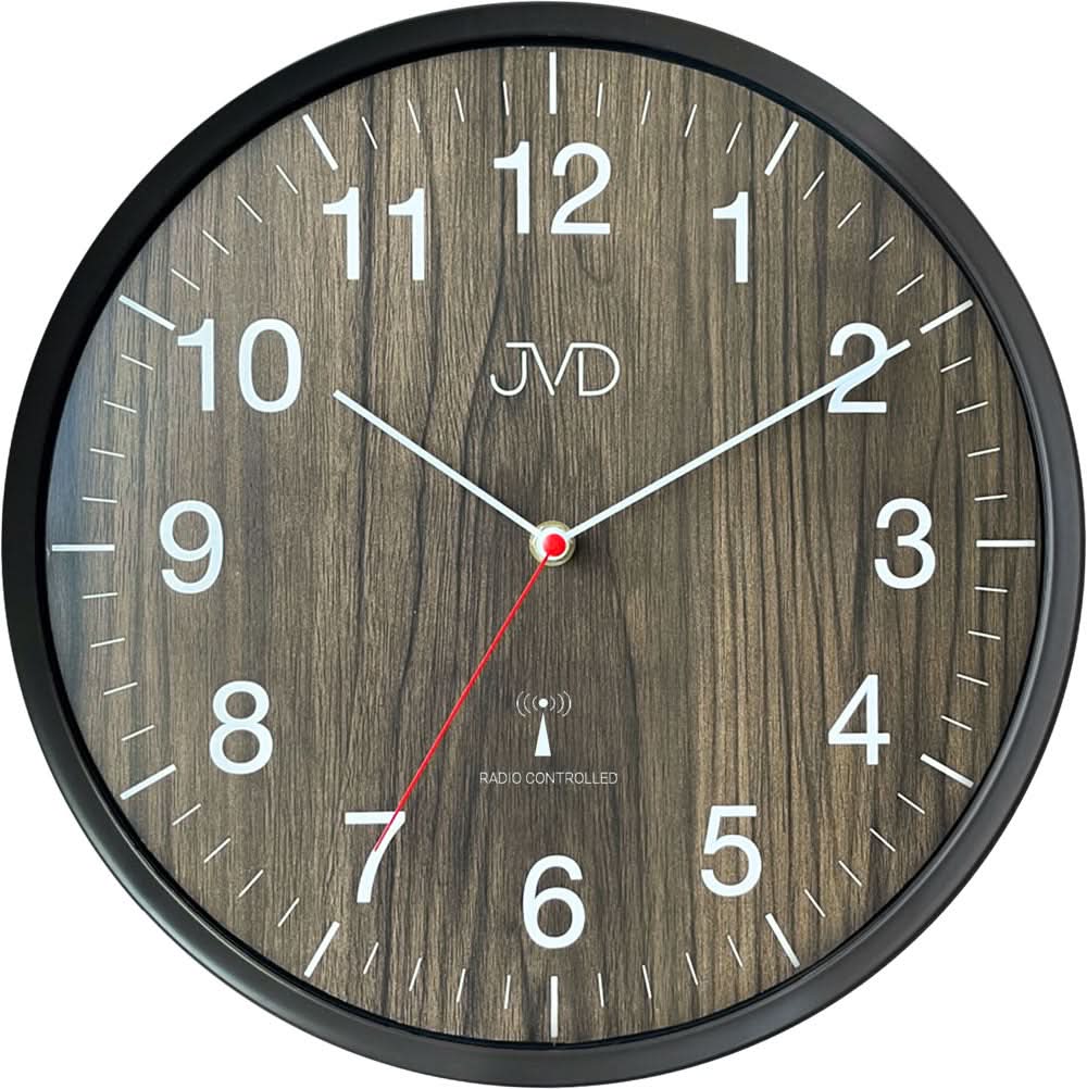 Orologio da parete JVD in legno • Design senza tempo • Preciso movimento al quarzo