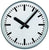 Funkgesteuerte Wanduhr mit weißem Zifferblatt, schwarzer Skala und Zeigern, Metallrahmen