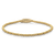 Bracciale placcato oro con pietre preziose e chiusura in acciaio inossidabile - Rebel&Rose Modello: RR-30001-G-M