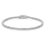 Bracciale color argento con pietre preziose e chiusura in acciaio inossidabile - Rebel&Rose Modello: RR-30002-S-M