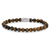 Bracciale in occhio di tigre da 6 mm con chiusura in acciaio inossidabile - Rebel&Rose Modello: RR-60014-S-M
