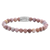 Bracciale in pietre semipreziose di Rodonite da 6 mm con chiusura in acciaio inossidabile - Rebel&Rose Modello: RR-60038-S-S